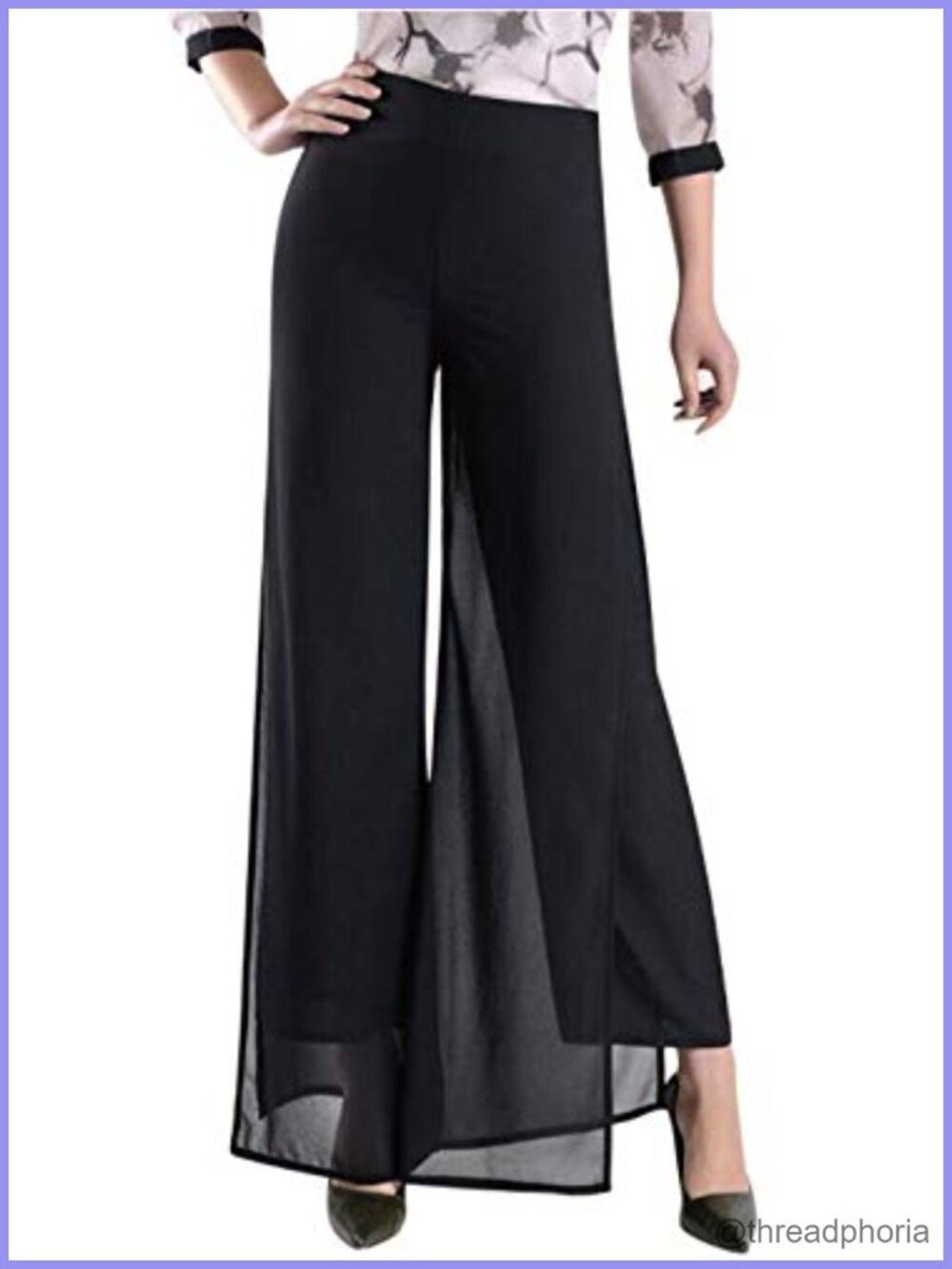High Waist Flare Palazzo Pants Dressy Culottes Trousers